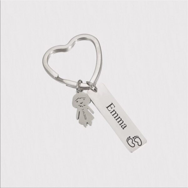 Custom Name Date Keychain, Engraved heart Coordinates key chain, Custom Bar keychain, best gifts for her, photo keychain, gift for mom