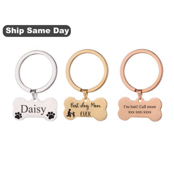 Dog Tag Dog Collar Tag Personalized Cat Tag Custom Cat Collar Tag Cat ID Tag Dog ID Tag Dog Name Tag Engraved Pet Tag Cat Name Tag Pet Gifts