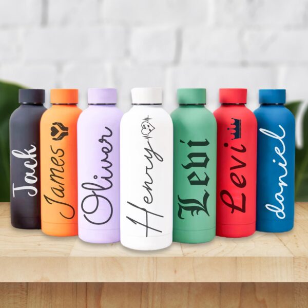 Personalized Insulated Water Bottle Custom Sports Bottle Engraved Name Water Bottle Gift for Kids Birthday Gifts Valentine Gift for Her/Him